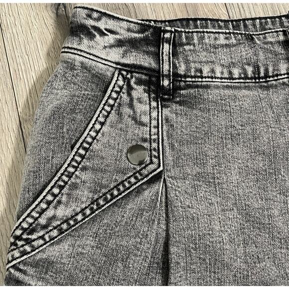 INC Women's Denim High Rise Acid Wash Jean Shorts - Black - Size 4 27 - $70 - Picture 5 of 10